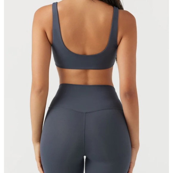 🆕JOAH BROWN SUEDED NAVY CROPPED CONTOUR BRA SIZE: XS/S NWT - Picture 3 of 16